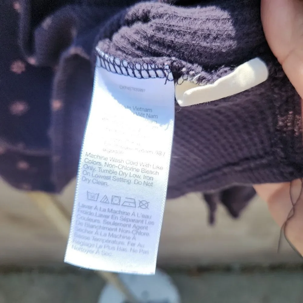 Madewell floral waffle knit henley